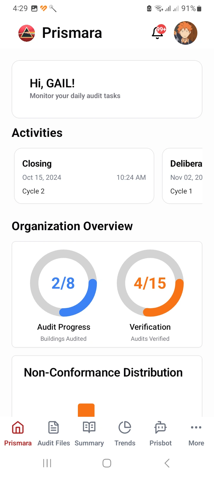 Prismara QMS Mobile - Screenshot of Christian Rosales' Prismara QMS Mobile project showcasing React Native, Supabase/.NET, NativeWind, TypeScript, Expo, Cross Platform