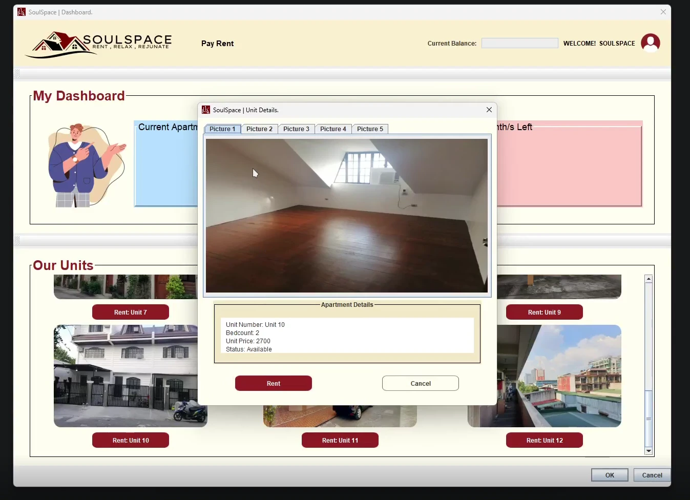 SoulSpace - Screenshot of Christian Rosales' SoulSpace project showcasing Java, MySQL